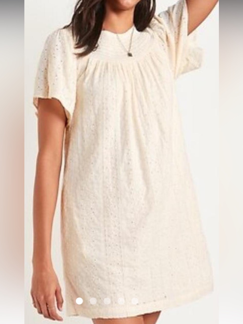 Women’s mini  swing dress with flutter sleeves